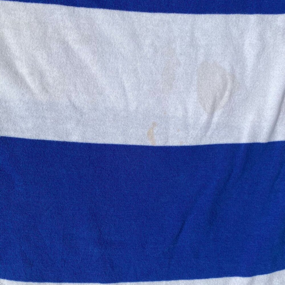 Abercrombie Kids Blue White Striped Muscle Polo Short Sleeve Shirt Boys Large L - Picture 6 of 11